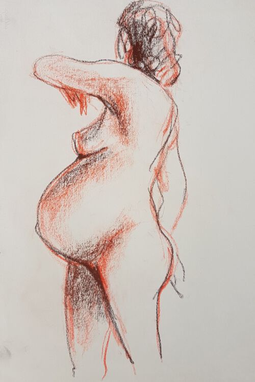 פסטל יבש על נייר, 2019, 50 סמ על 70 סמ