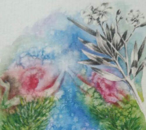 אקוורל ועפרונות על נייר, 2008