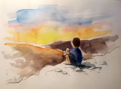 אקוורל על נייר, 2016